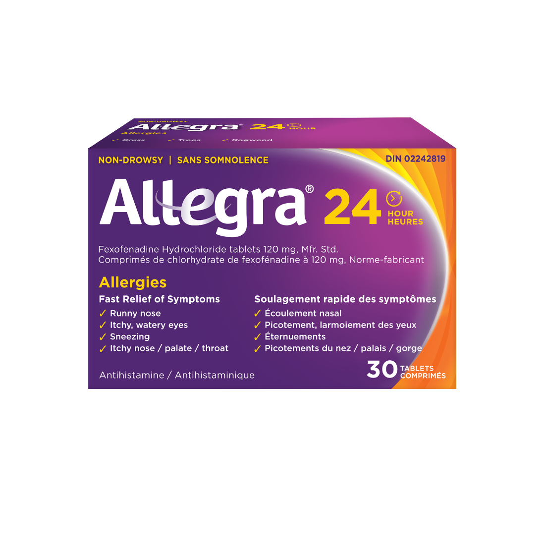 Comprimés Allegra Pour Soulager Les Symptômes Du Rhume Des Foins (allergies Saisonnières) - Neuf